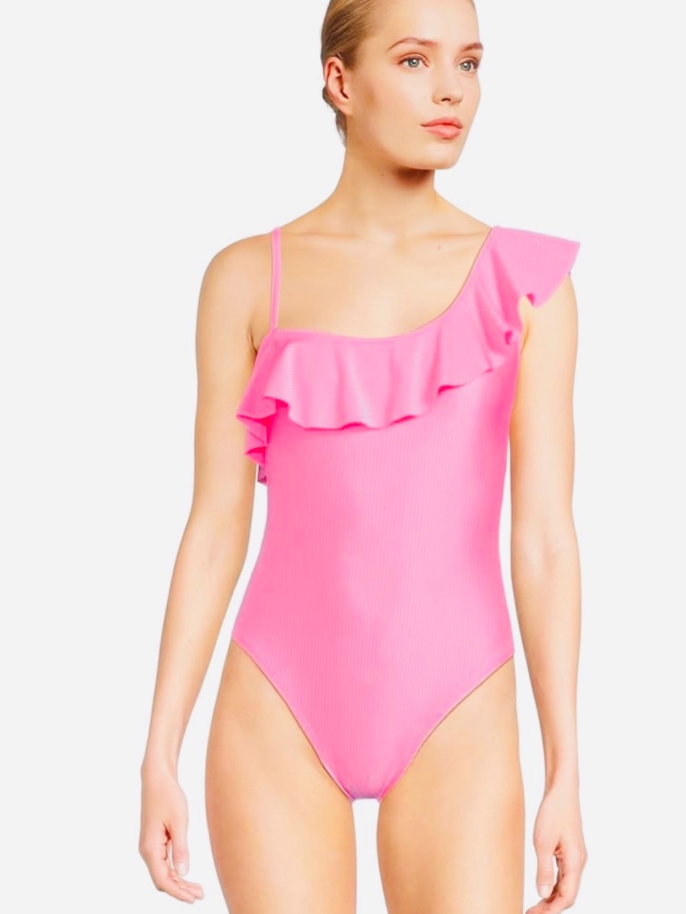 Lilly Pulitzer Caelum Ruffle one piece pink swim size 8 NWT